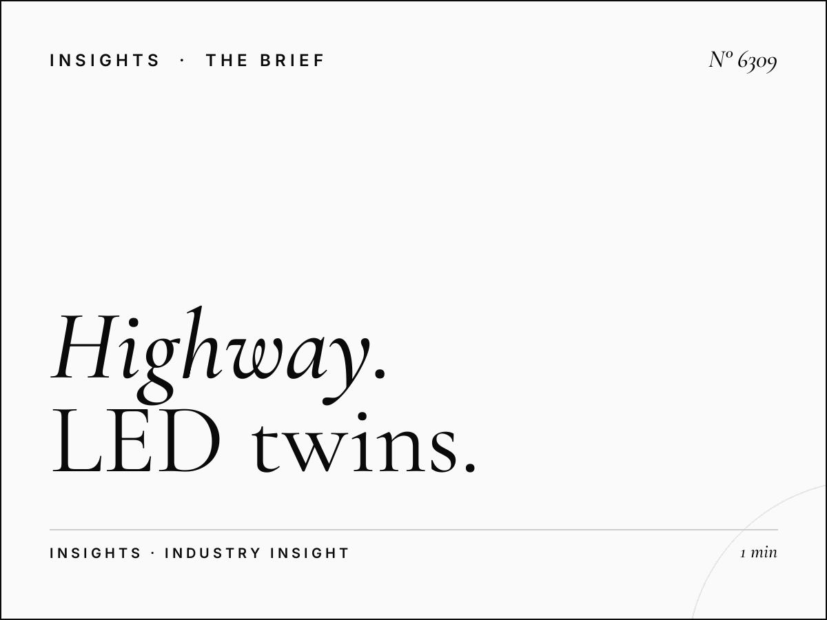 Highway Traffic SZR: LED Twins Optimal Times