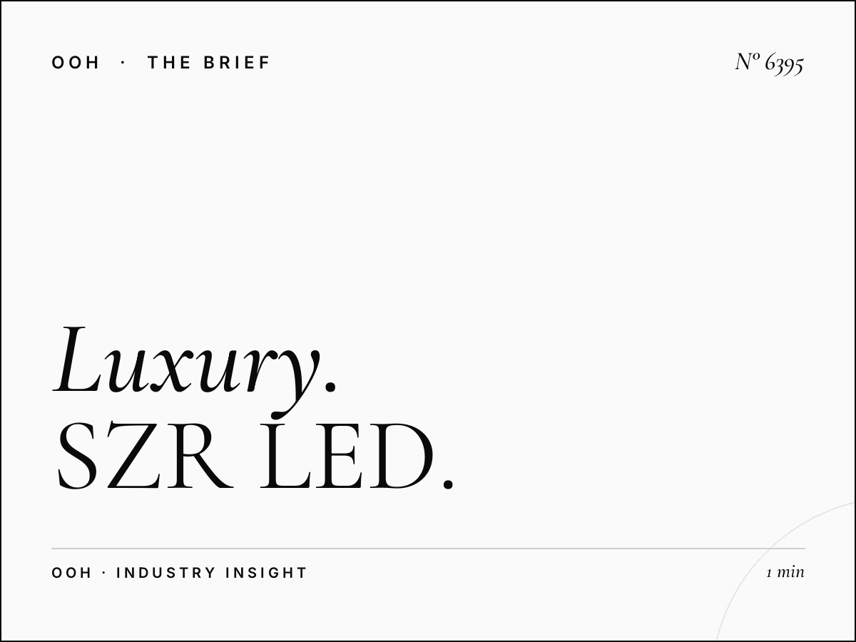Luxury Brands Golden Boulevard: SZR LED Unipole Premium