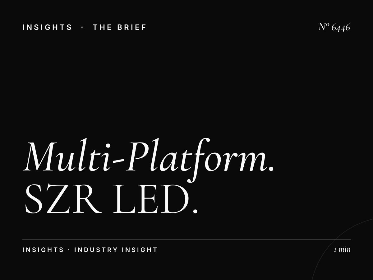 Multi-Platform Golden Boulevard: SZR LED Campaign