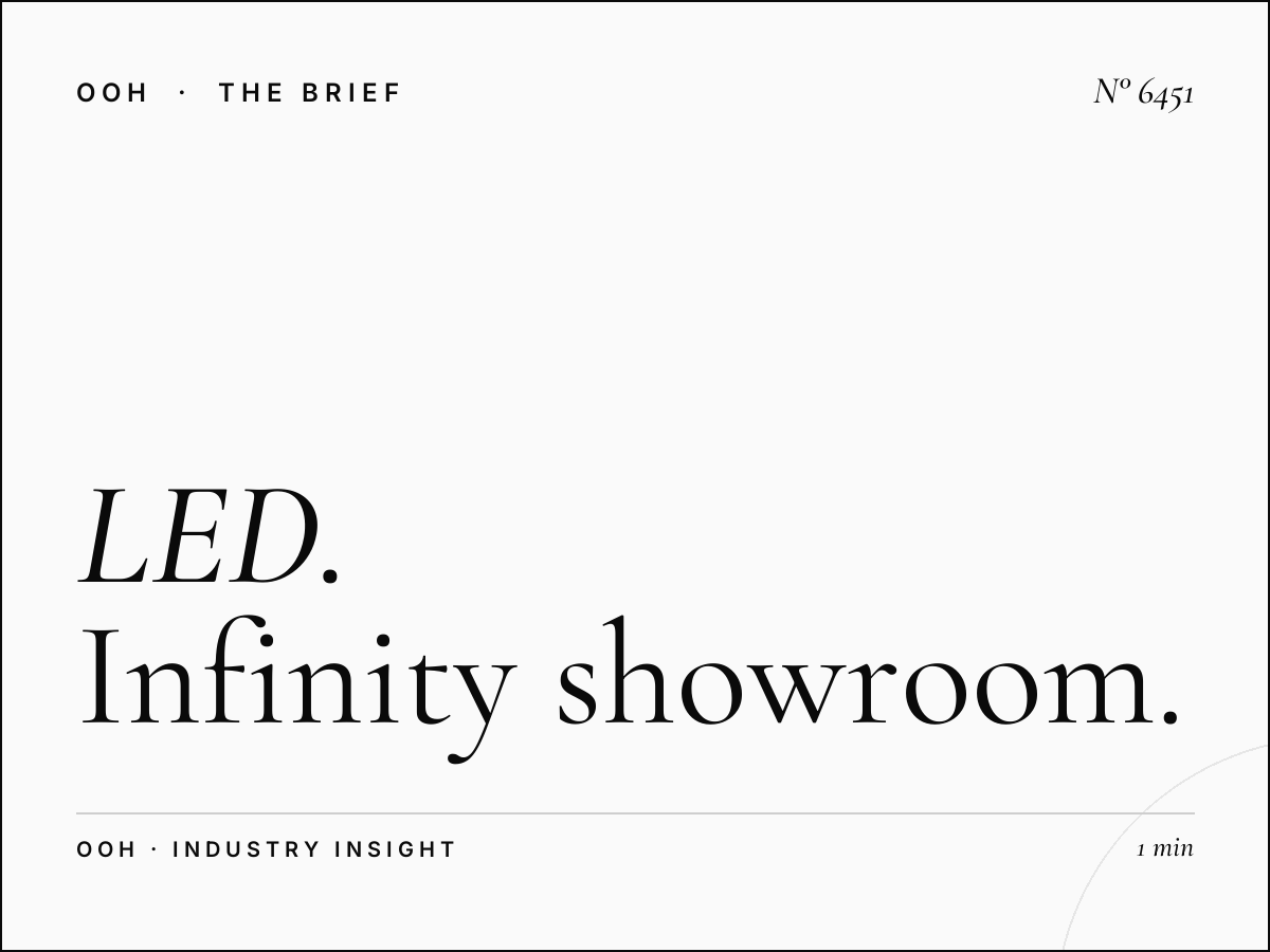 LED Unipole Abu Dhabi Direction: Infinity Showroom SZR