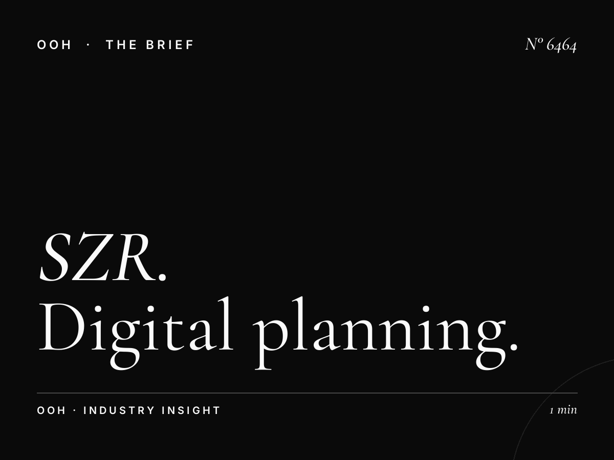 SZR LED Unipole Infinity Showroom Campaign: Digital Planning