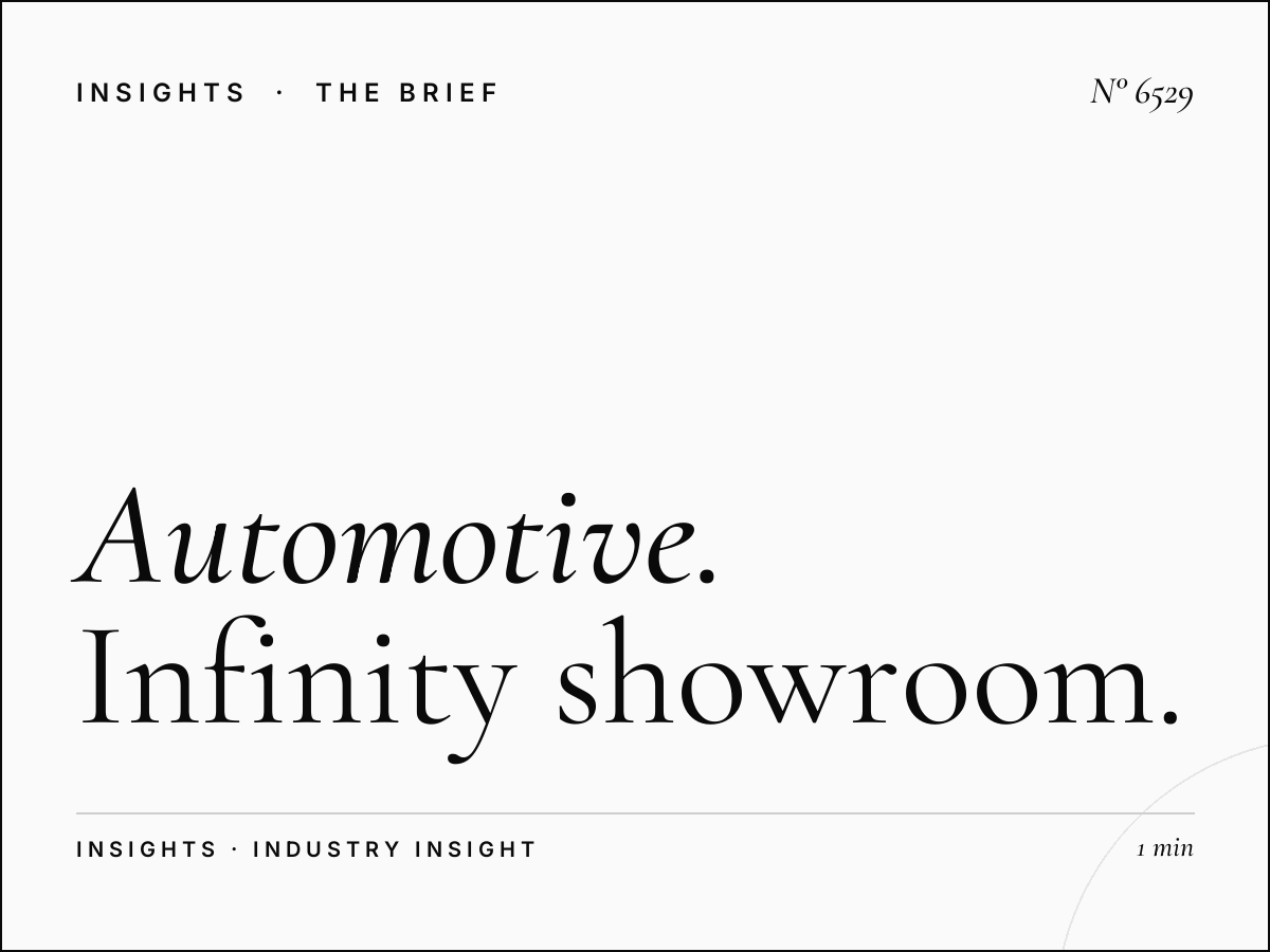 Automotive Audience: Infinity Showroom SZR LED Car Buyers