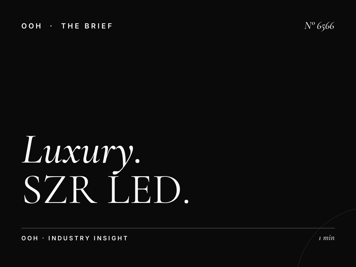 Luxury Brands Business Bay: SZR LED Unipole Premium