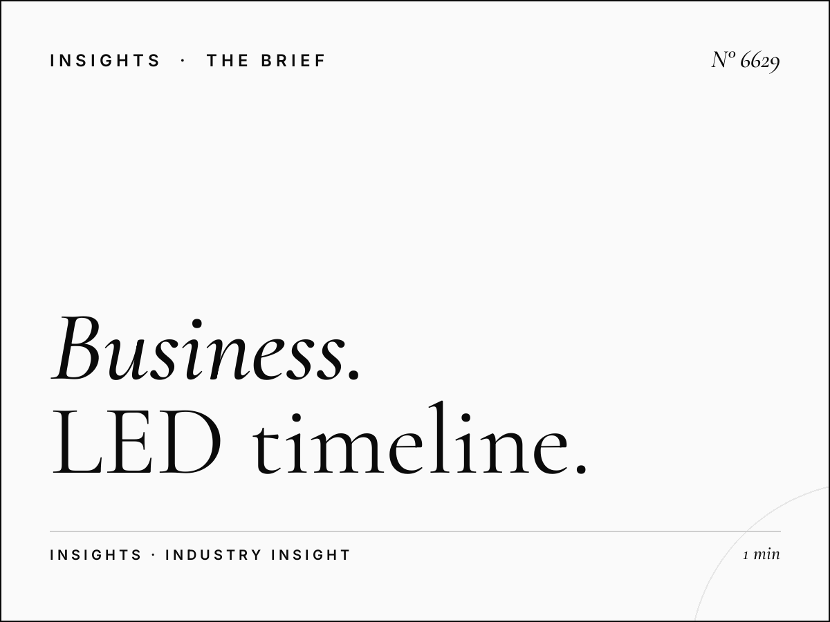 Business Bay SZR Production: LED Timeline