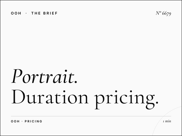 Portrait LED Unipole Monthly Rates SZR: Duration Pricing
