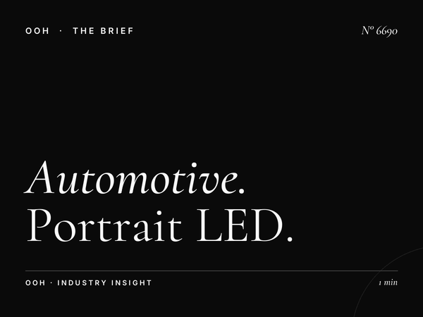 Automotive Brands SZR: Portrait LED Unipole Car Advertising