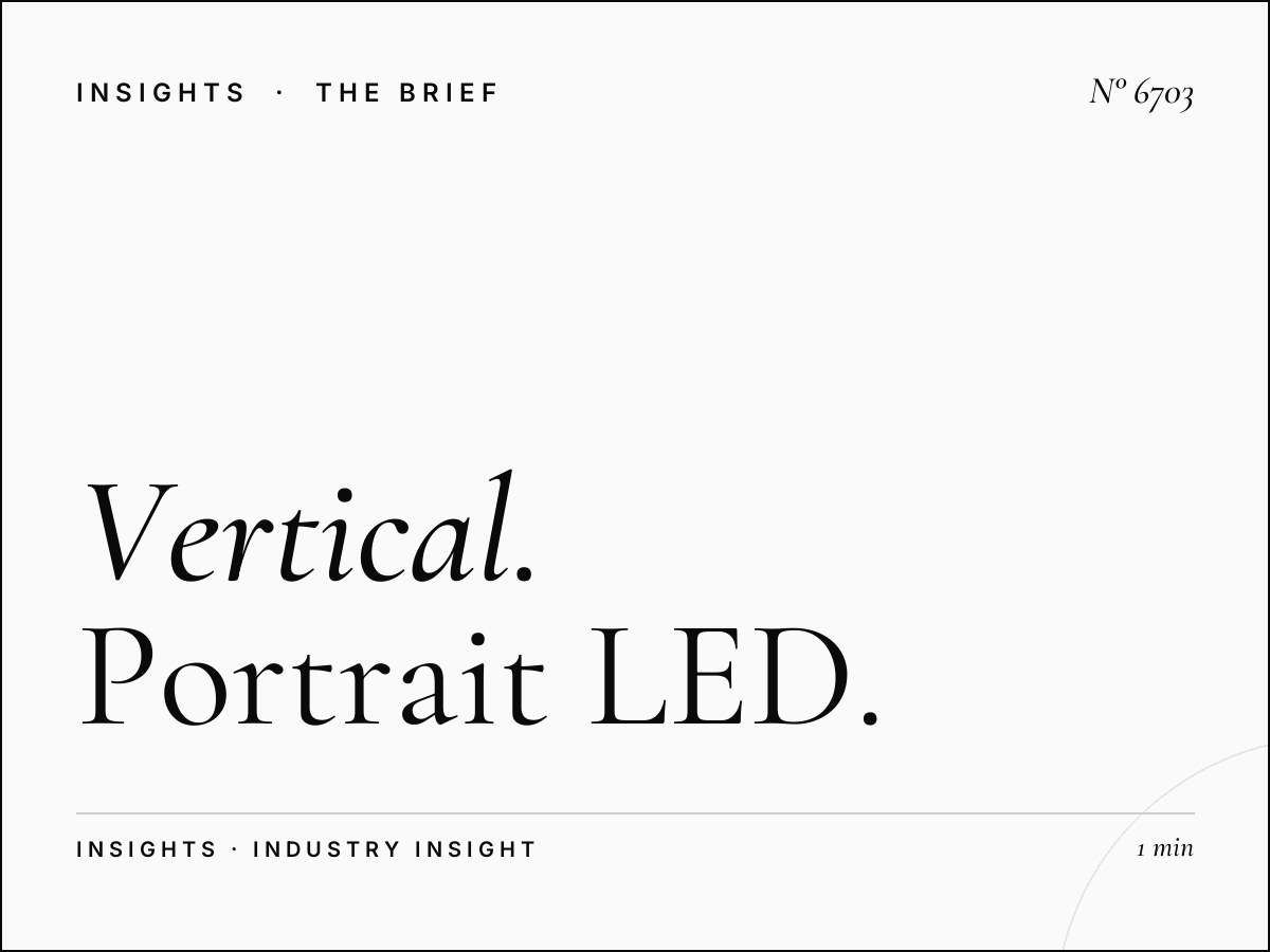 Vertical Campaign SZR: Portrait LED Planning