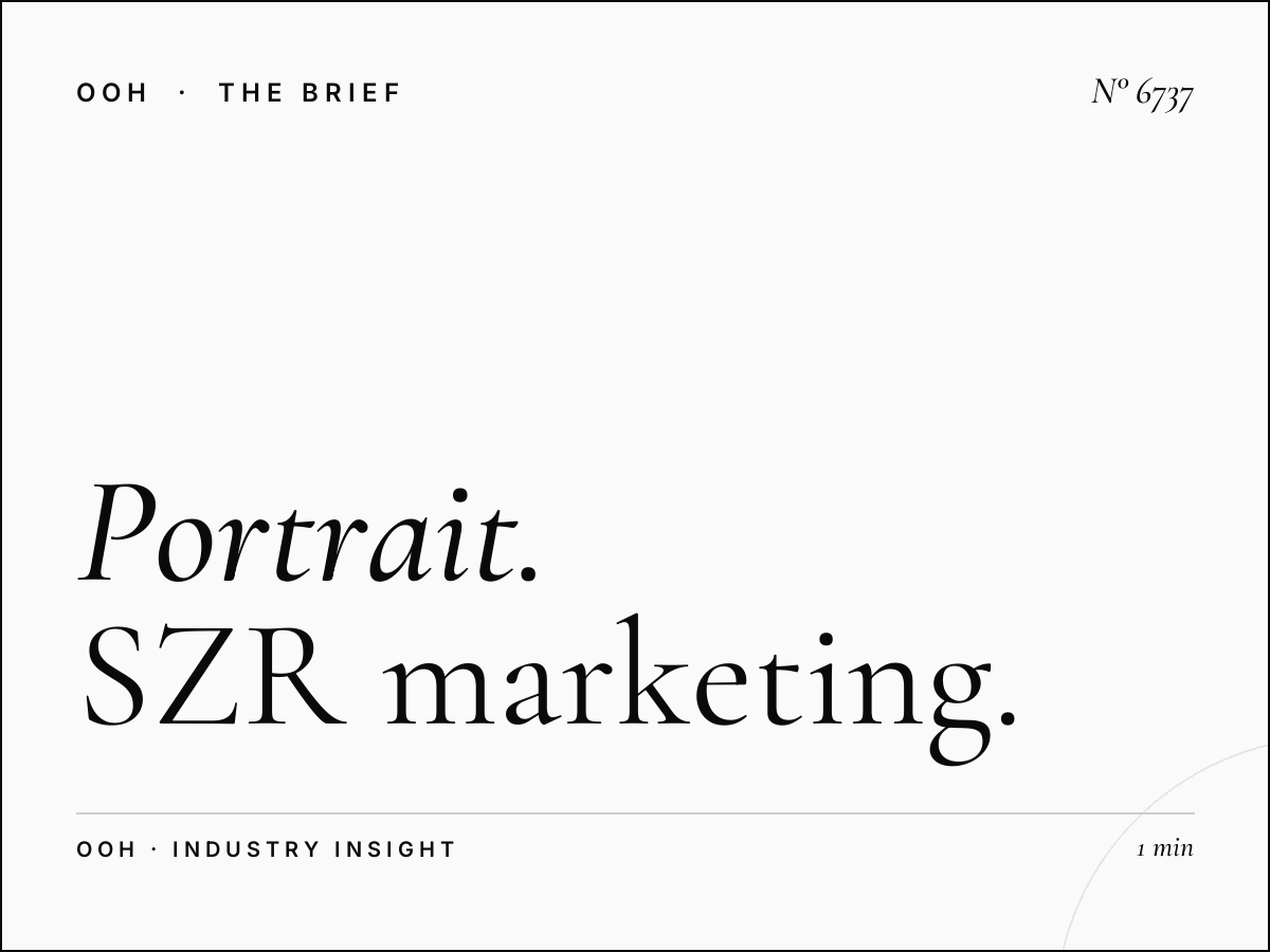 Portrait LED Unipole Digital Integration: SZR Marketing Mix
