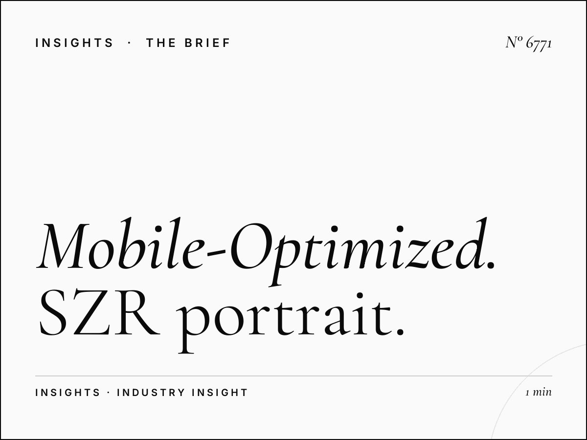 Mobile-Optimized Creative: SZR Portrait LED Vertical