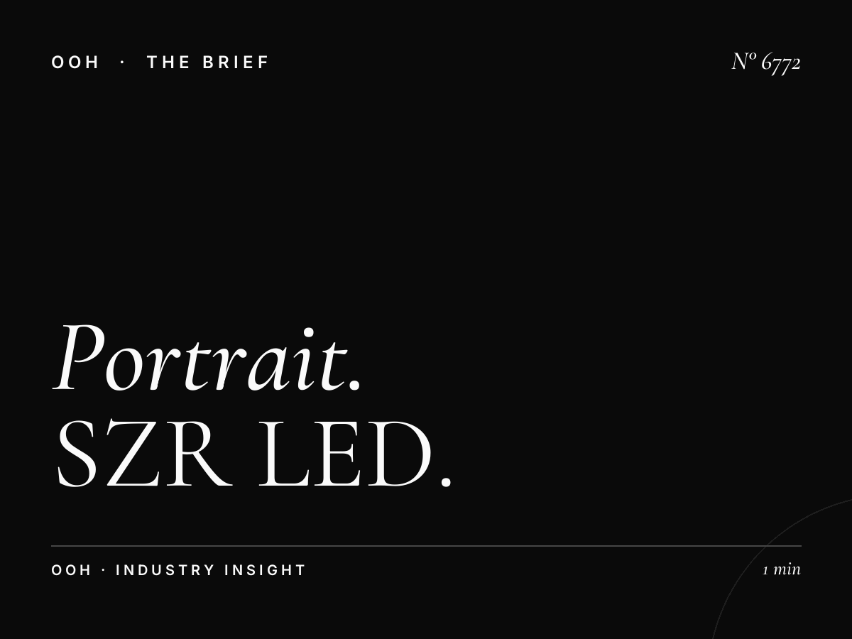 Portrait Orientation Advantage: SZR LED Unipole Mobile-First
