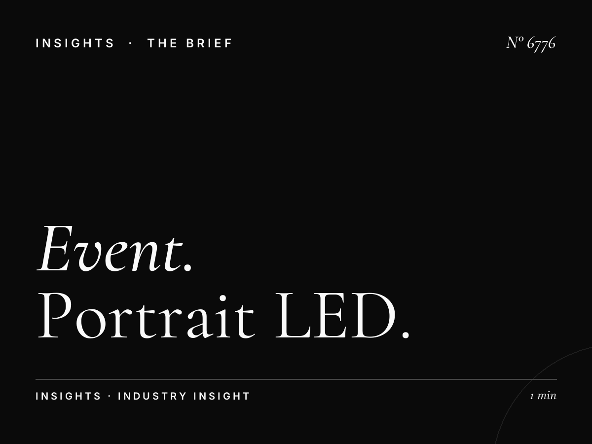 Event Advertising SZR: Portrait LED Promotion