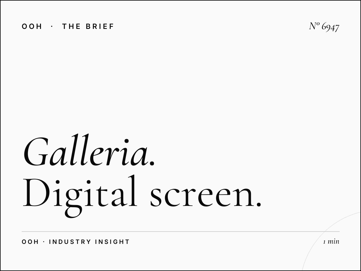 Galleria Mall Foot Traffic: Digital Screen Viewership