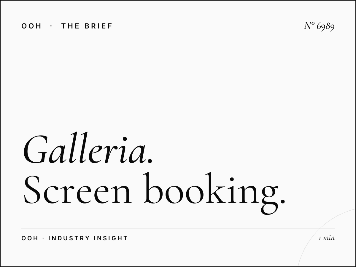 Galleria Mall Digital Contracts: Screen Booking Terms