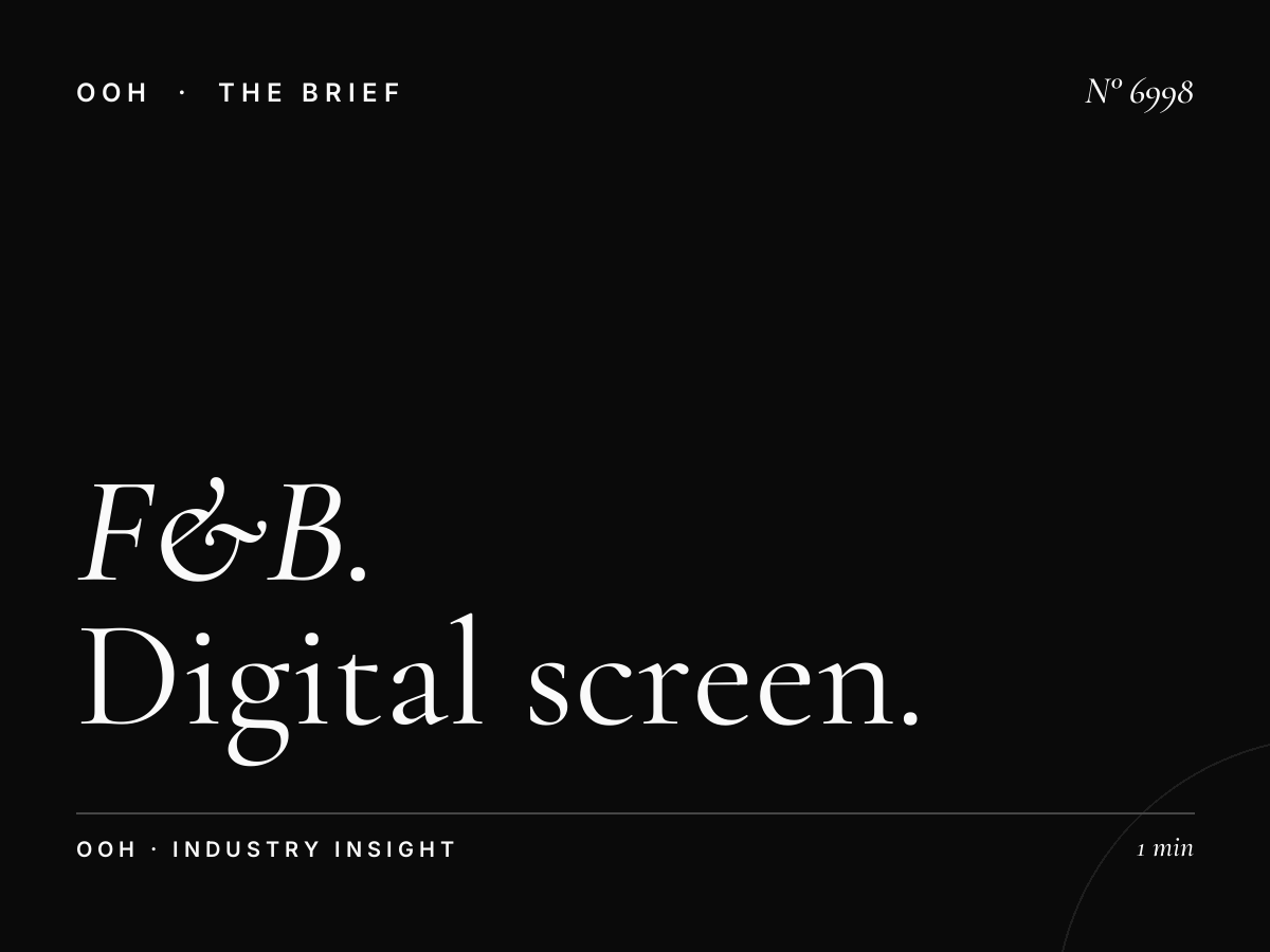F&B Restaurants Galleria Mall: Digital Screen Dining