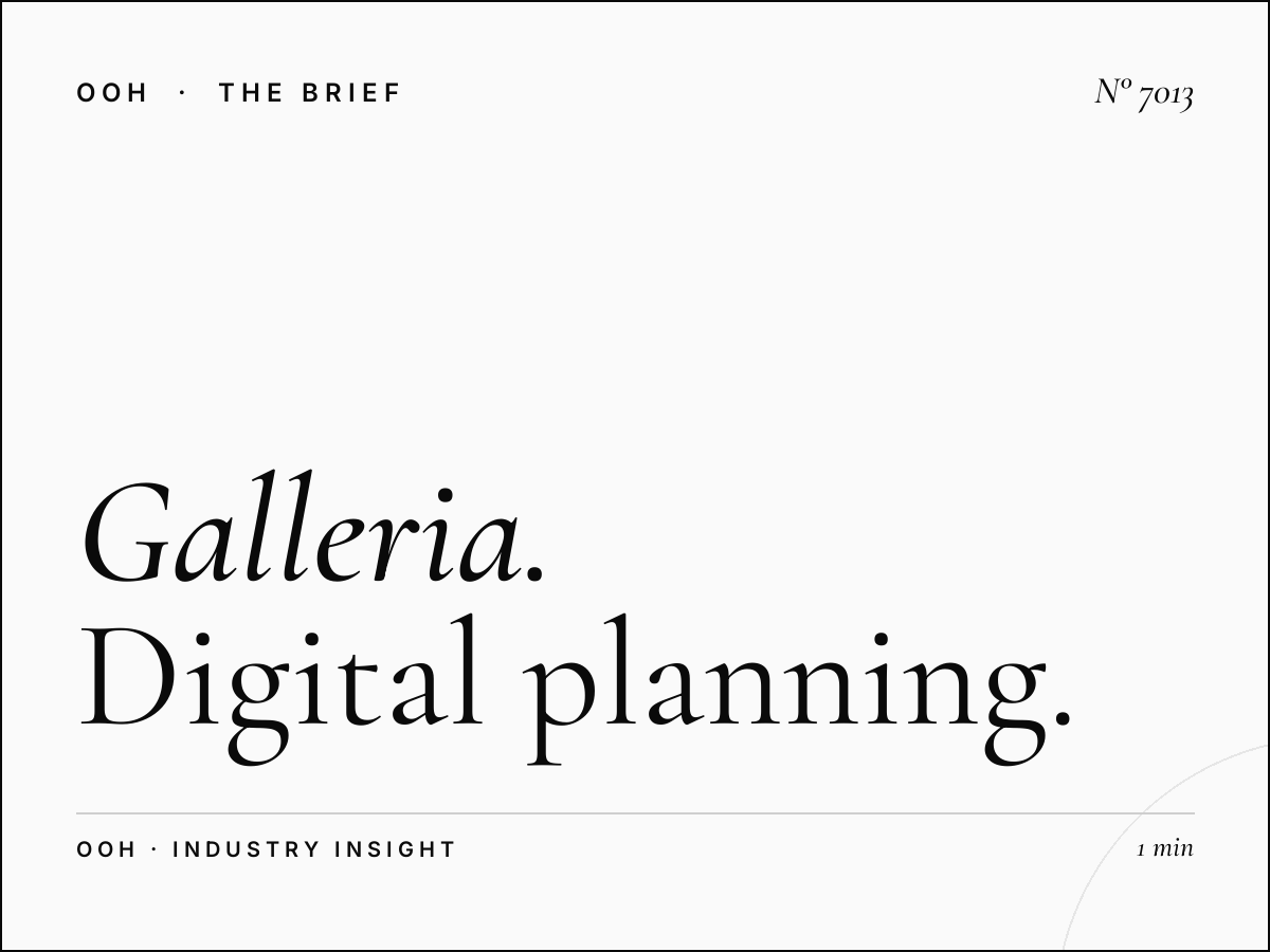 The Galleria Mall Screens Campaign: Digital Planning Strategy