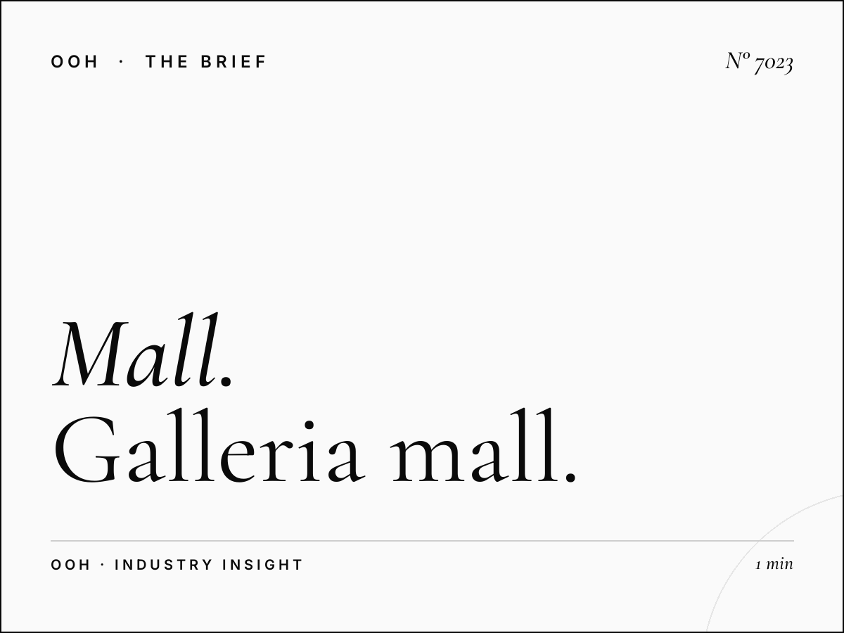 Mall Digital Rotation: Galleria Mall Screen Timeshare