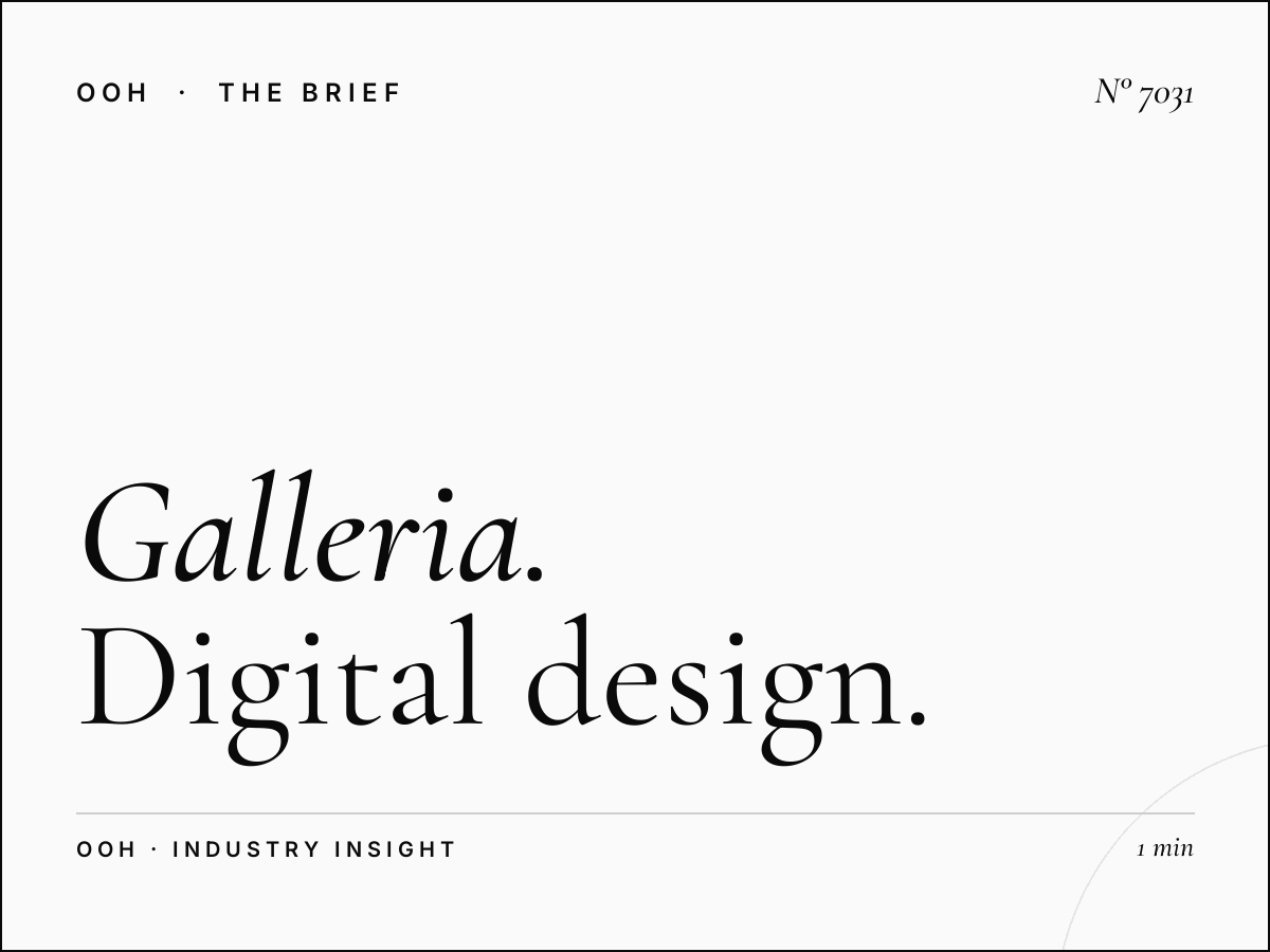 The Galleria Mall Screens Creative: Digital Design Success
