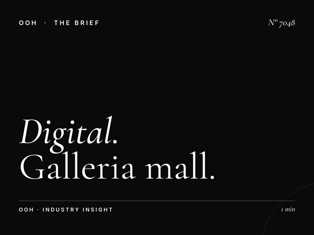 Digital Screen Marketing Integration: Galleria Mall Mix