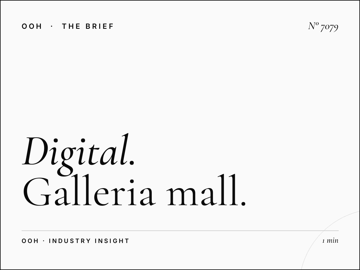 Digital Screen High-Income: Galleria Mall Premium Demographics