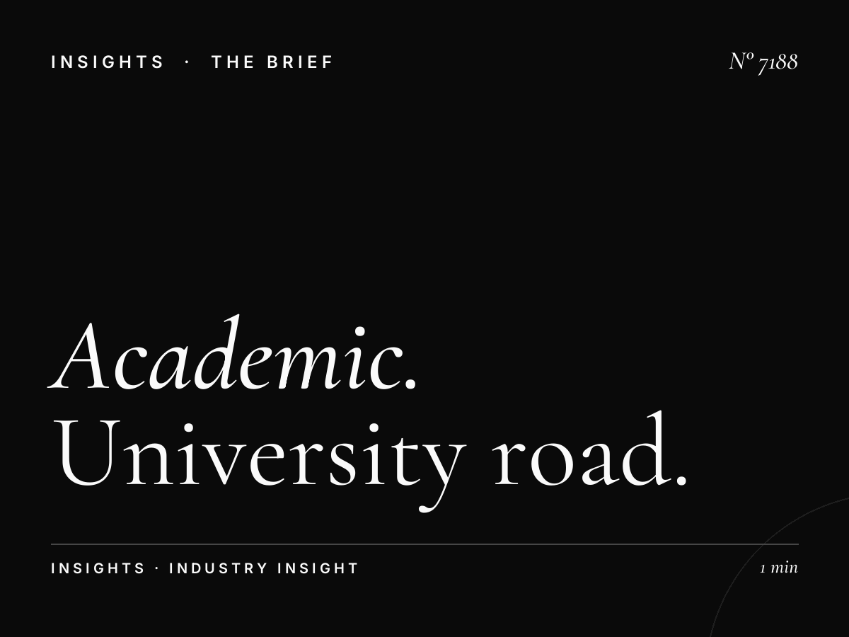 Academic District Design: University Road Specifications