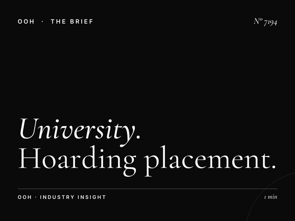 University Road Billboard Location: Hoarding Placement