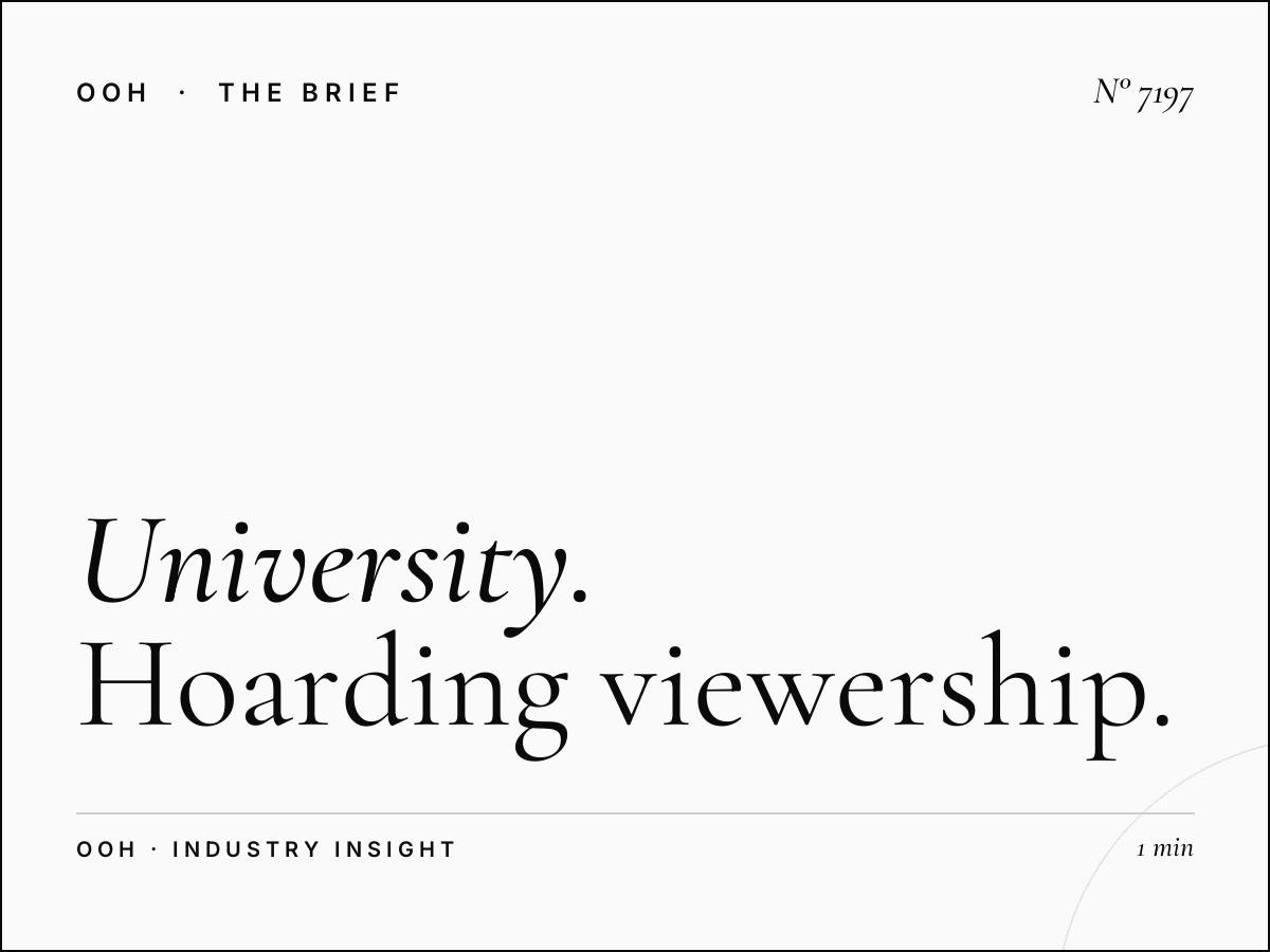 University Road Traffic: Hoarding Viewership Statistics