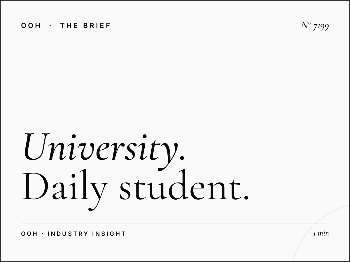 University Road Hoarding Reach: Daily Student Traffic Impressions