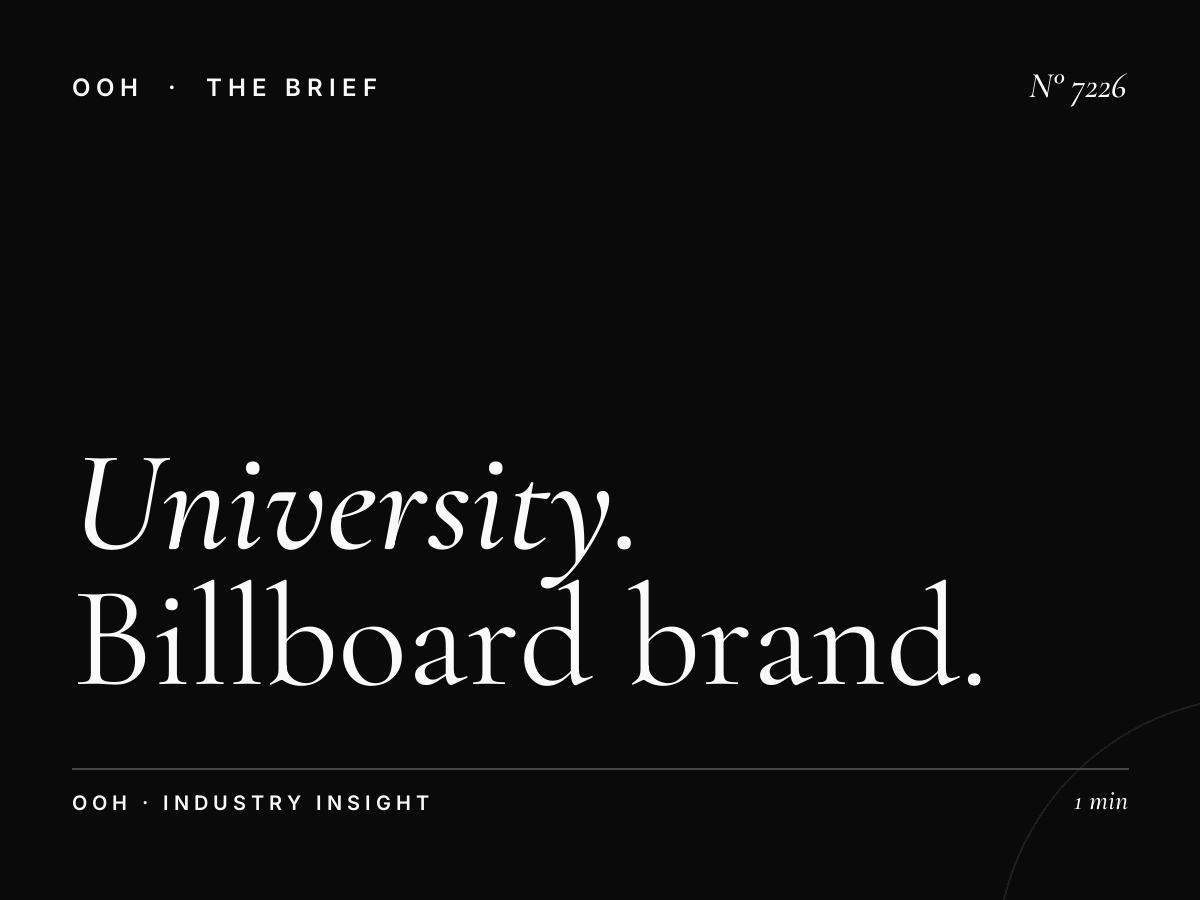 University Road Hoarding Branding: Billboard Brand Building