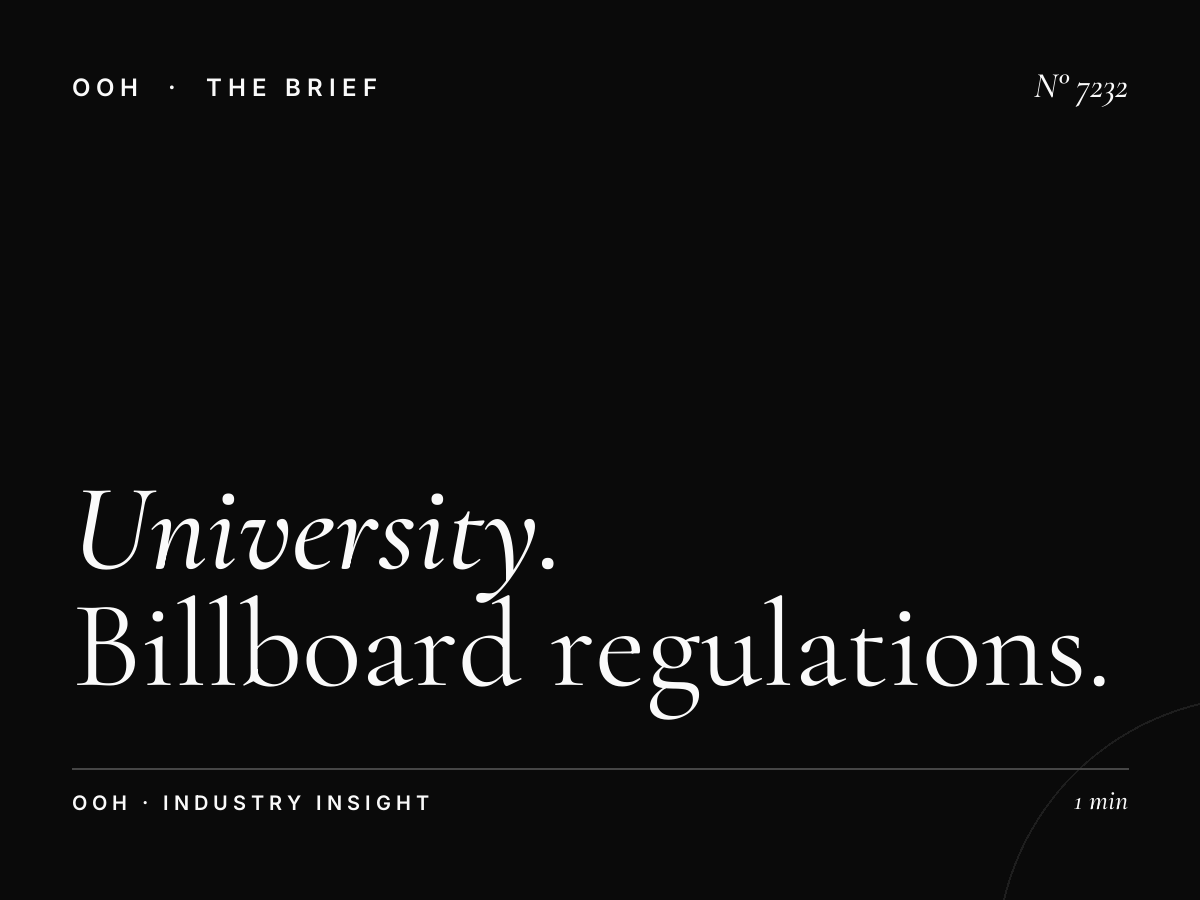 University Road Hoarding Permits: Billboard Regulations