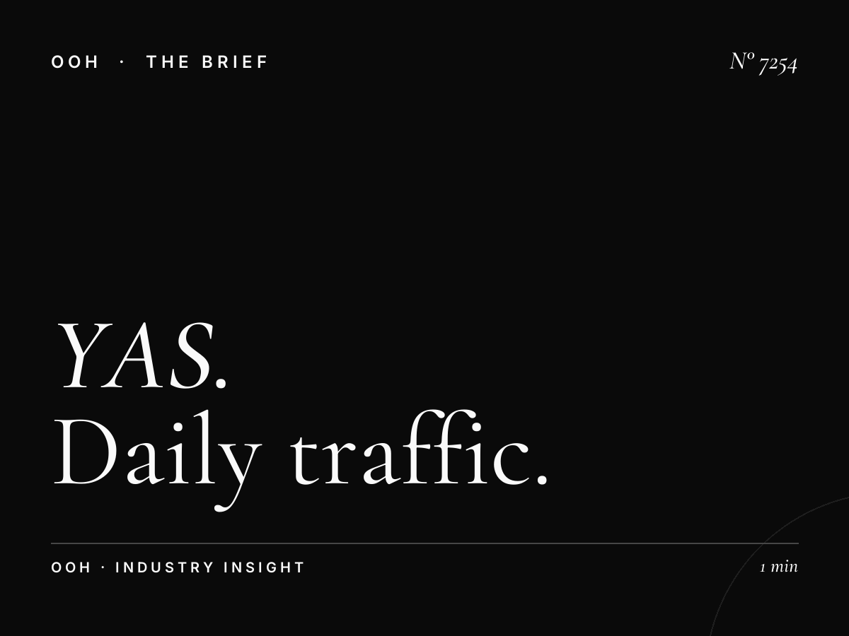 YAS Saadiyat Highway Hoarding Reach: Daily Traffic Impressions