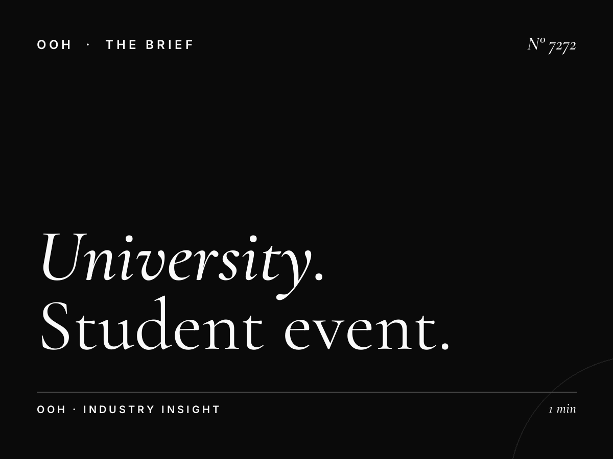 University Road Hoarding Event: Student Event Billboard