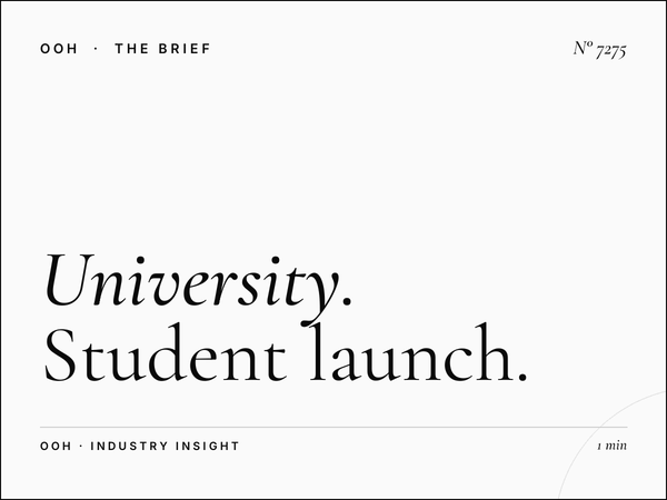 University Road Hoarding Product Launch: Student Launch