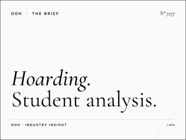 Hoarding Audience Profile University Road: Student Analysis
