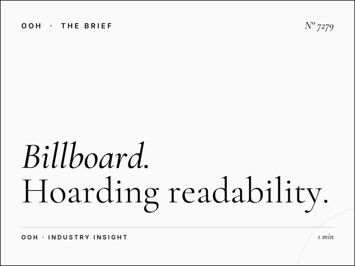 Billboard Typography University Road: Hoarding Readability