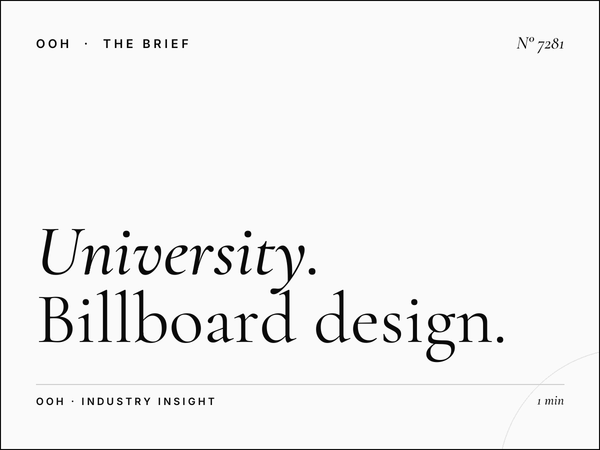 University Road Hoarding Creative: Billboard Design Success