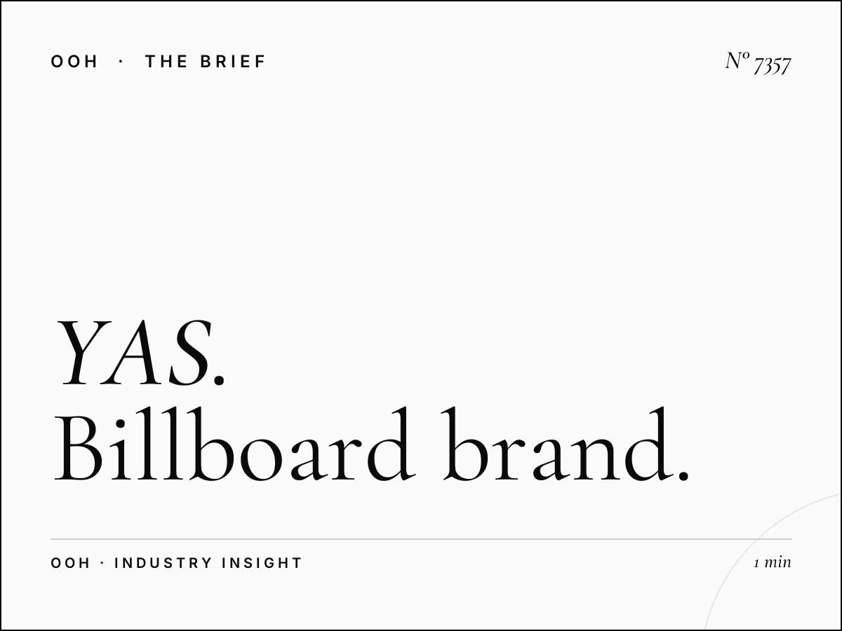 YAS Saadiyat Highway Hoarding Branding: Billboard Brand