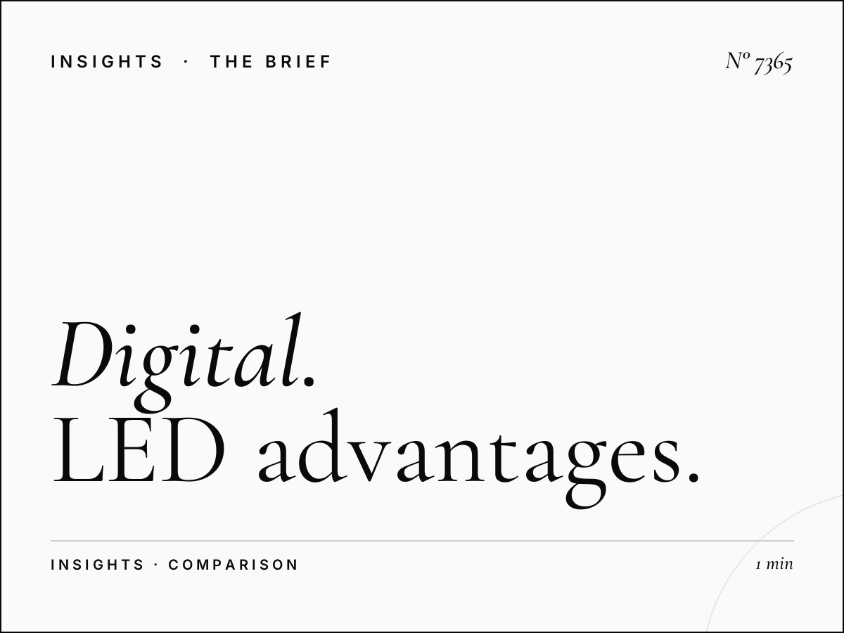 Digital vs Traditional YAS Saadiyat: LED Advantages