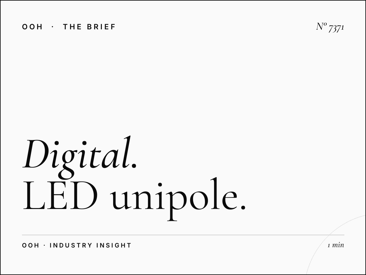 Digital Campaign YAS Saadiyat: LED Unipole Planning