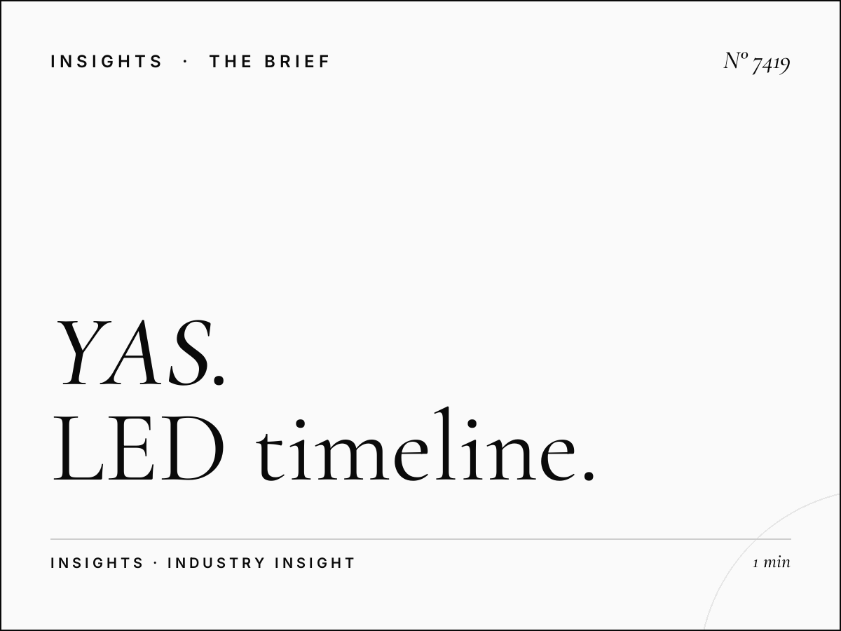 YAS Saadiyat Digital Production: LED Timeline