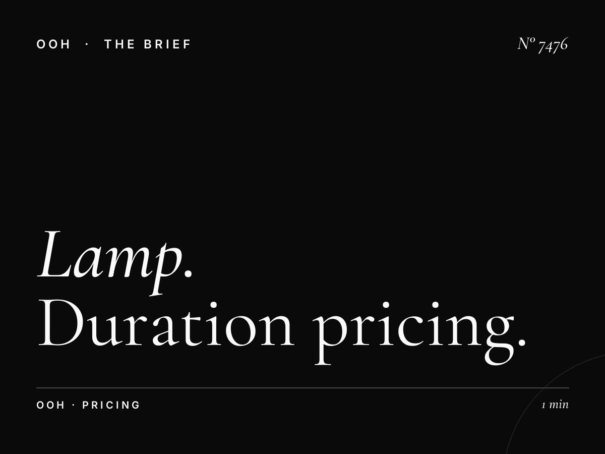 Lamp Post Monthly Rates YAS Island: Duration Pricing