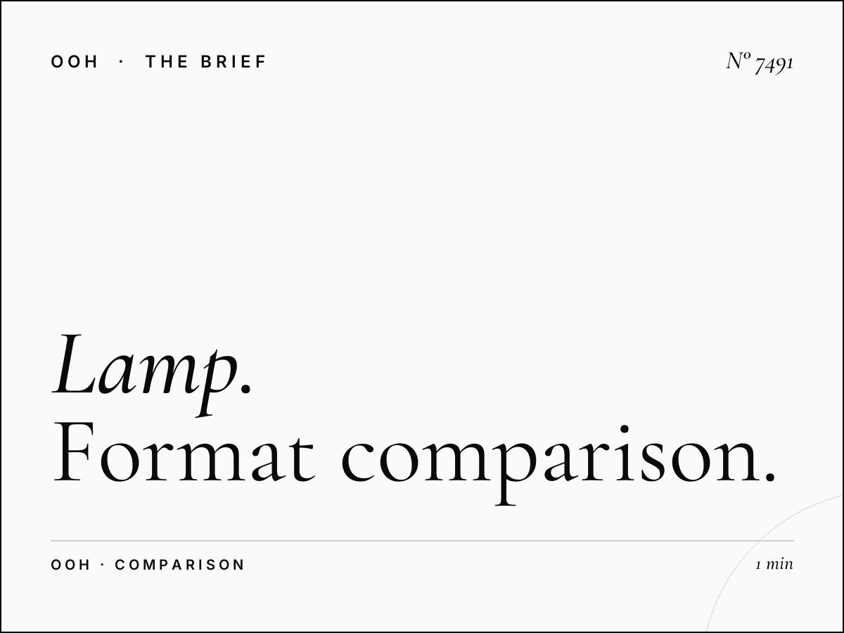 Lamp Posts vs Hoarding YAS Island: Format Comparison