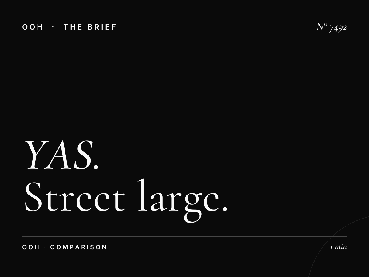 YAS Island Lamp Posts vs Billboards: Street Large Format