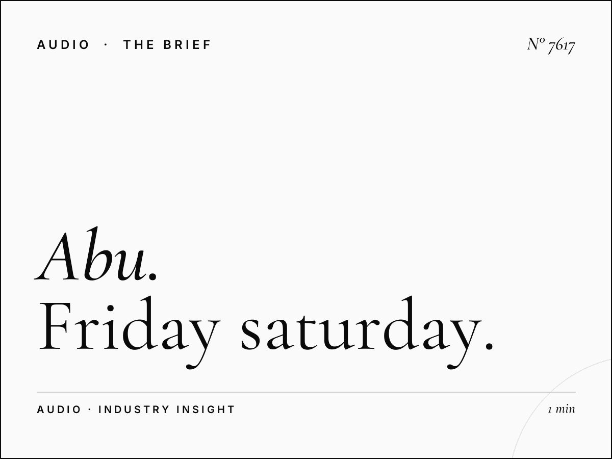 Abu Dhabi FM Weekend: Friday Saturday Programming