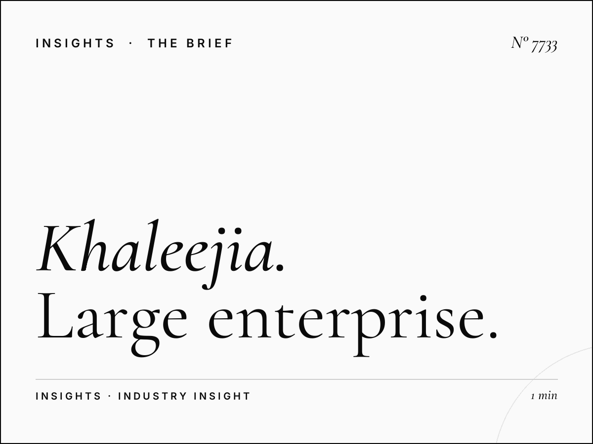 Al Khaleejia Corporate: Large Enterprise Khaleeji Marketing