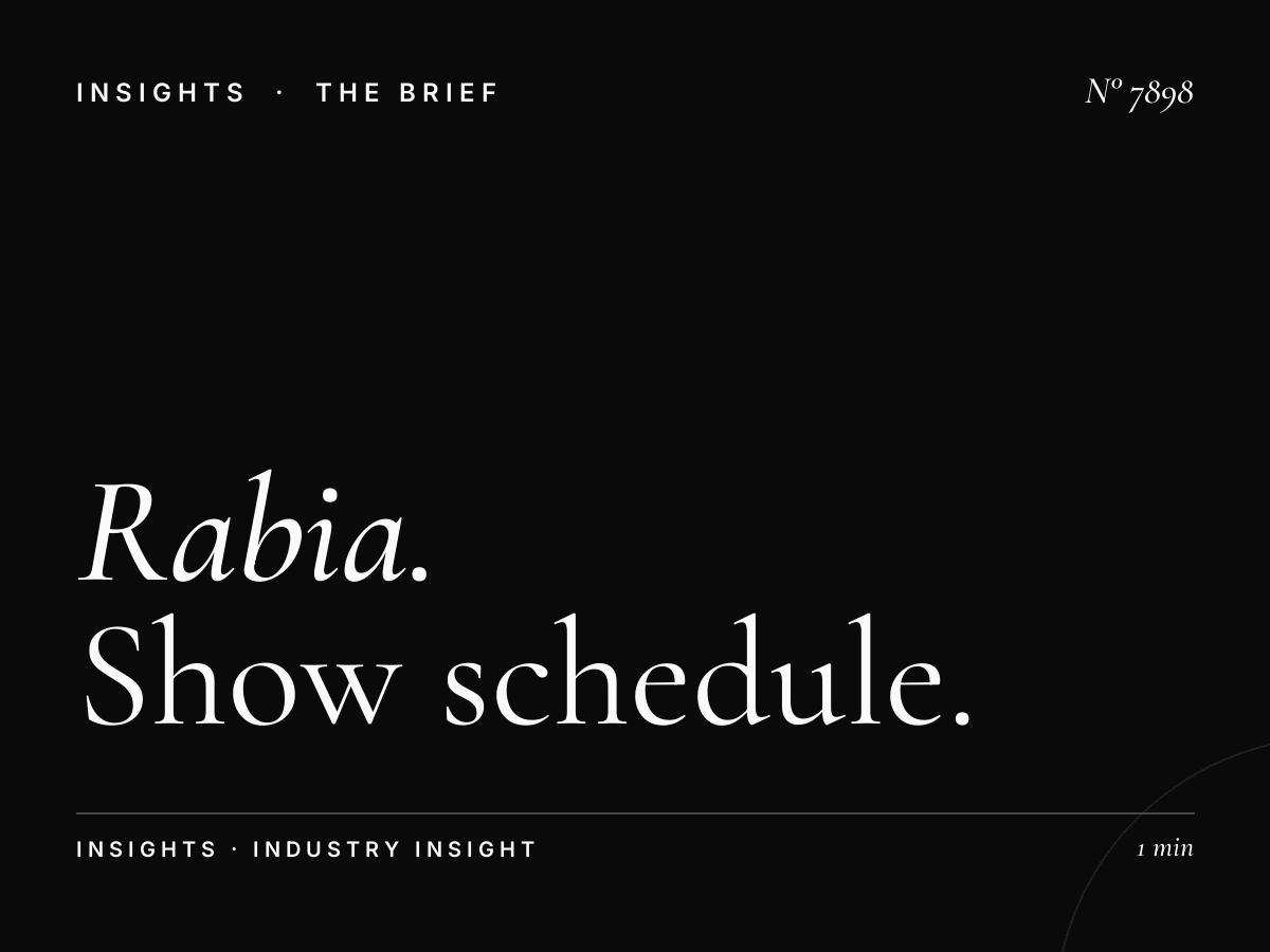 Al Rabia 107.8 Programming: Show Schedule Format