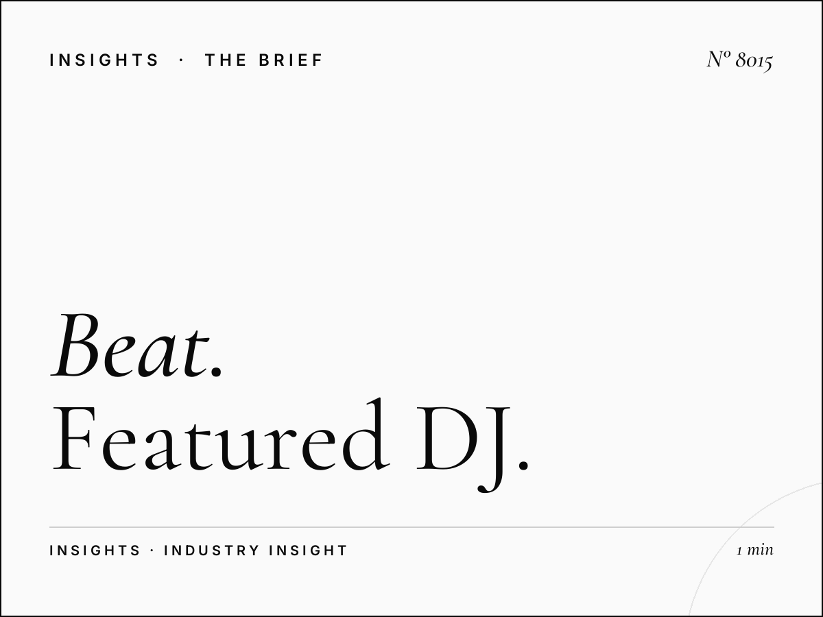 Beat DJ Shows: Featured DJ Mix Programming