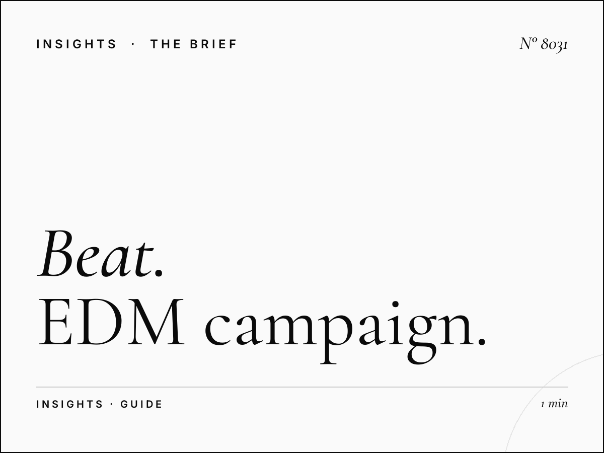 Beat Advertising Strategy: EDM Campaign Implementation Guide