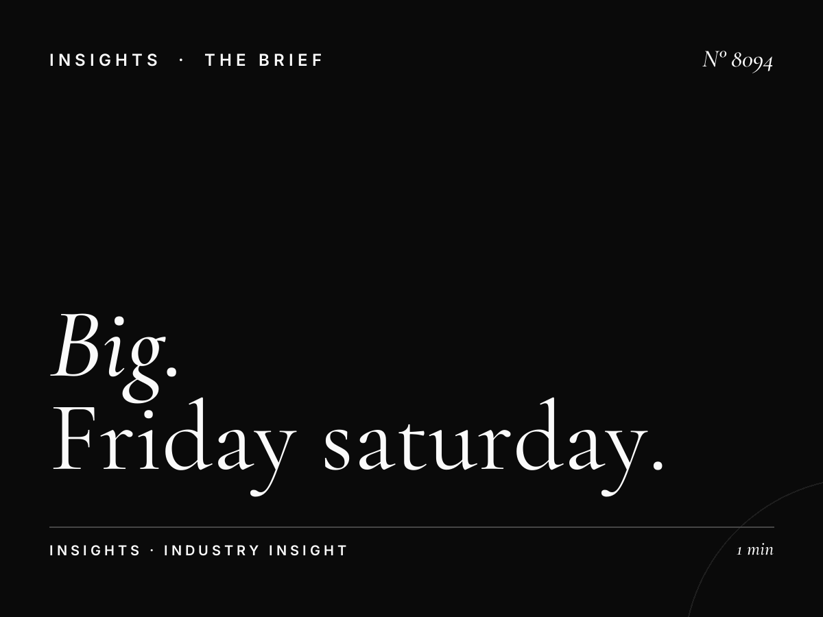Big Weekend: Friday Saturday Programming Strategy
