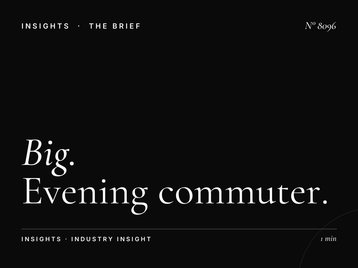 Big Drive Time: Evening Commuter Advertising 4-7 PM