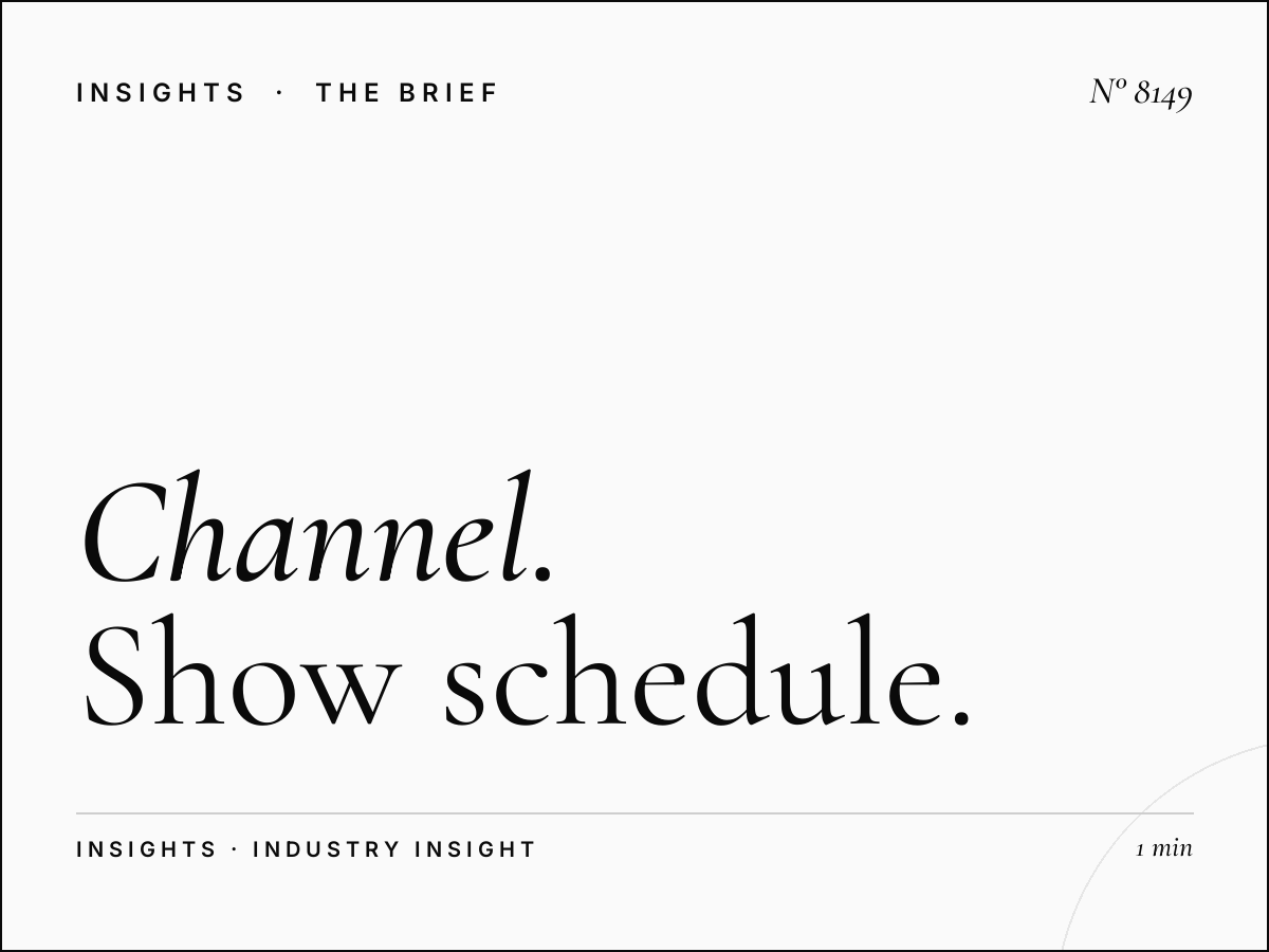Channel 4 104.8 Programming: Show Schedule Format